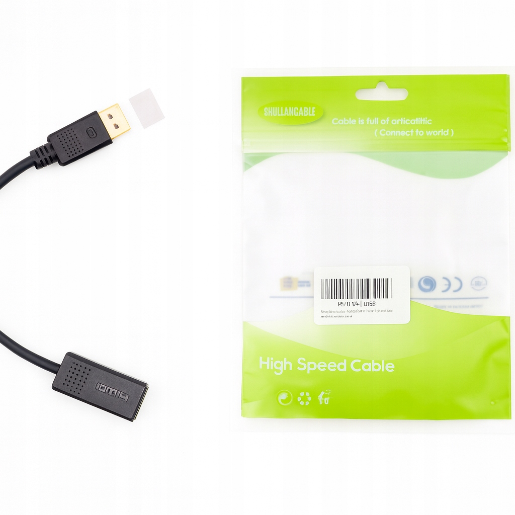 Kabel Adapter Dp (DisplayPort) Hdmi (f) Shuliancable 0,15m SL0061 Full Hd