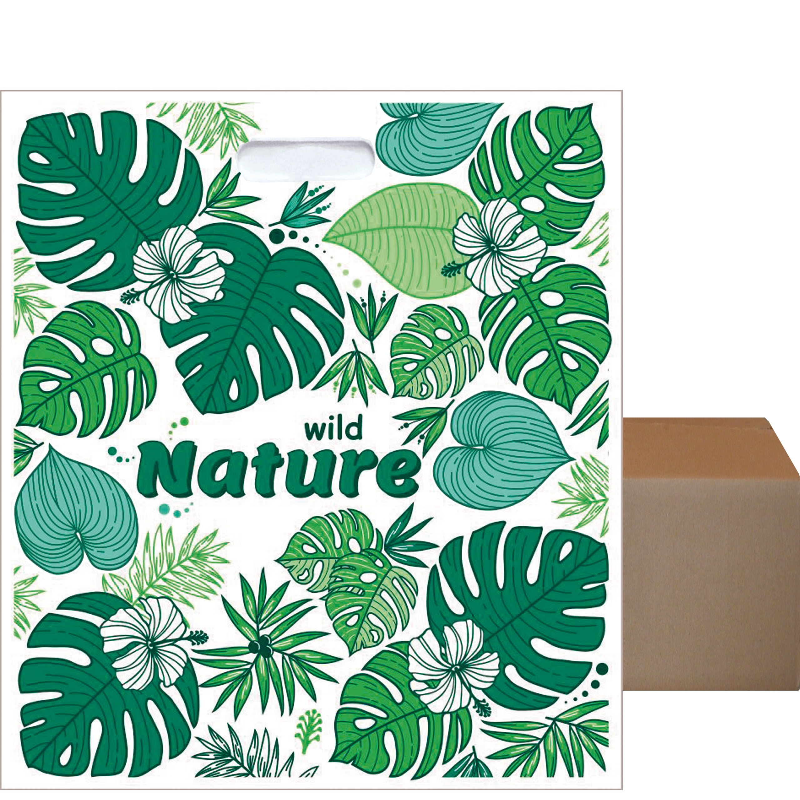 reklamówki foliowe torby Monstera 39x45 cm 500 szt.