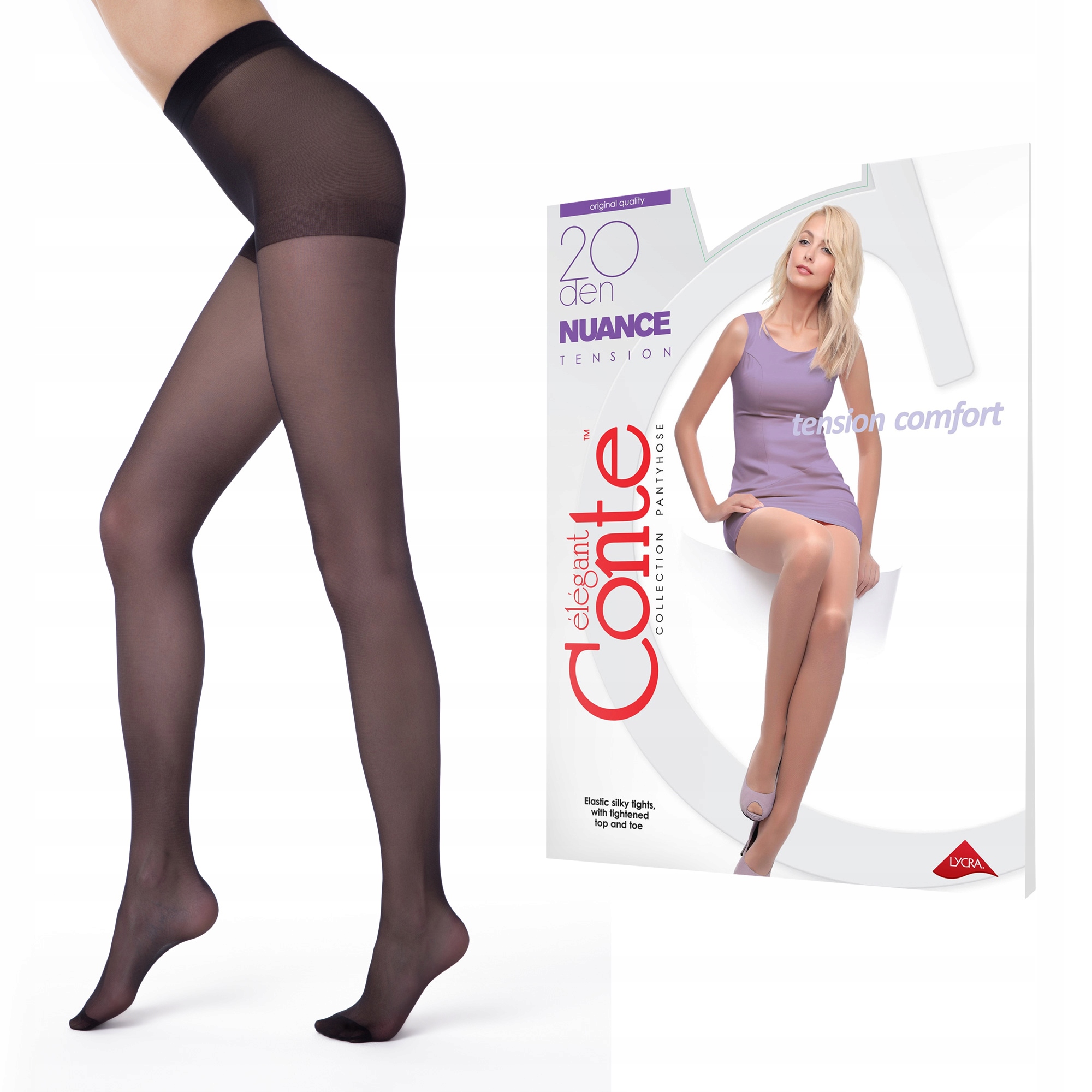 

Rajstopy damskie Conte Nuance 20 den Nero 5 matowe