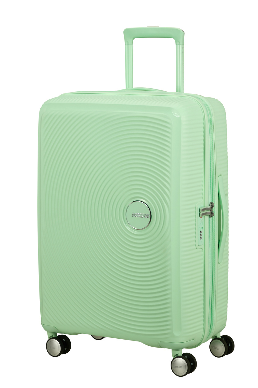 Cestovní kufr American Tourister Soundbox 67cm rozšiřitelný Pastelově zelená