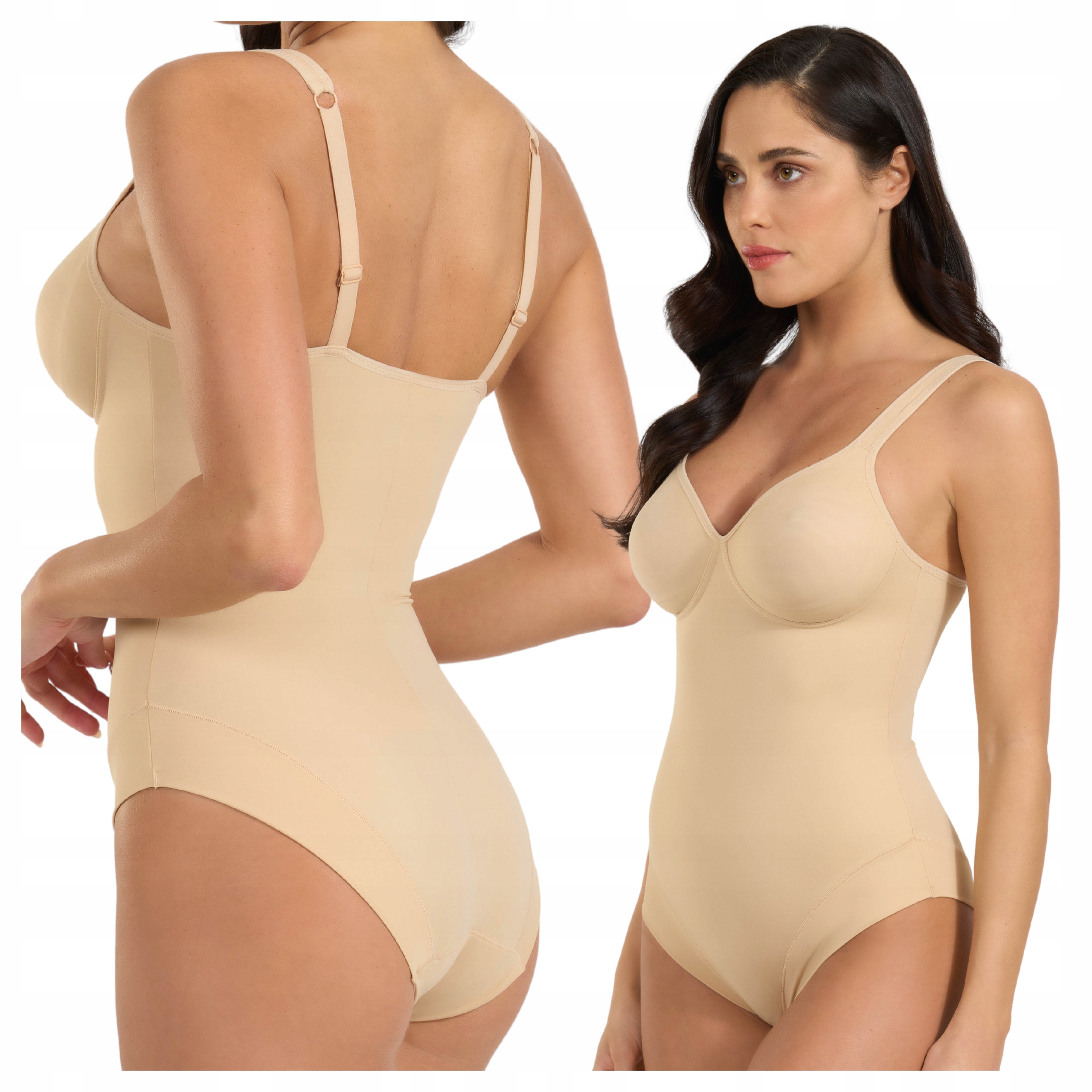 Dámské modelovací body Korekční břicho bez kostic Béžová 75B