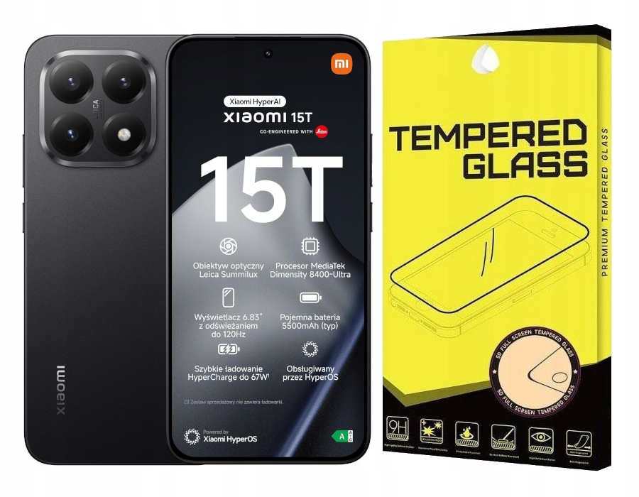 Smartphone Xiaomi 15T 12/256GB 5G Nfc Dual Sim Ai Černý Sklo