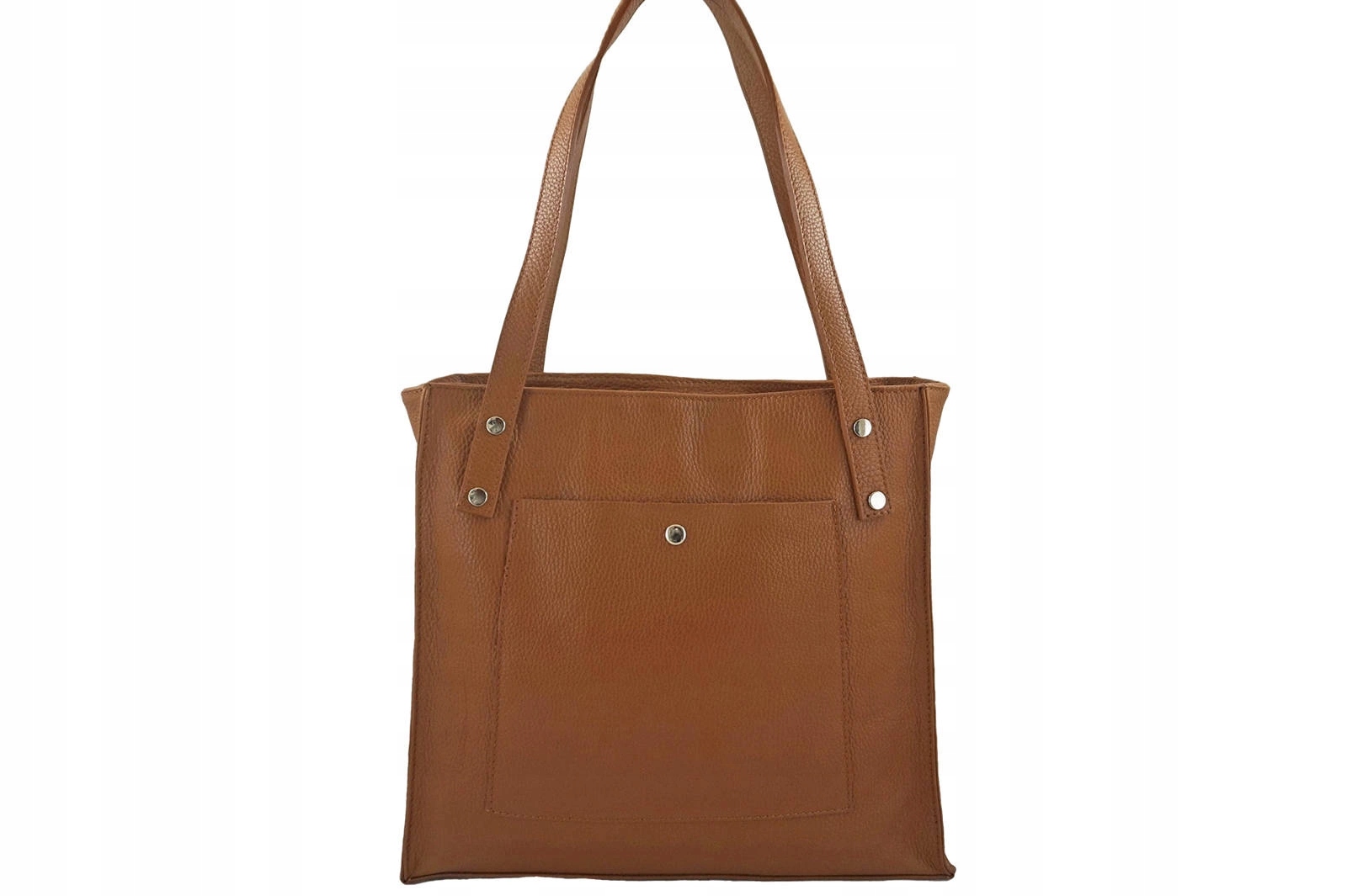 Dámská kožená kabelka přes rameno A4 shopperka hnědá světlá