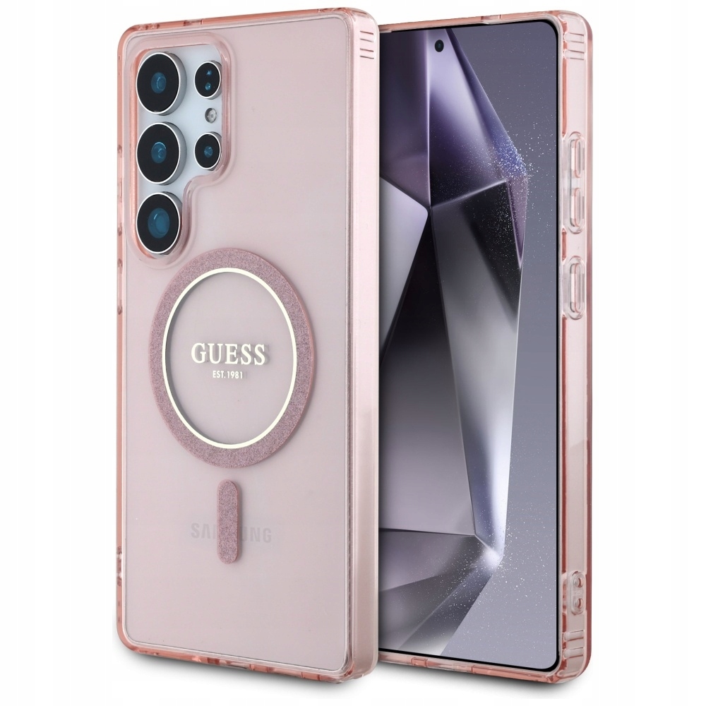 Guess Etui Glitter Circle Classic Logo Do Magsafe Do Samsung Galaxy S25