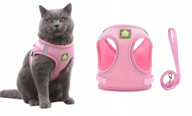 

Lekkie Szelki Dla Małego Psa Kota Smycz Odblask Xs