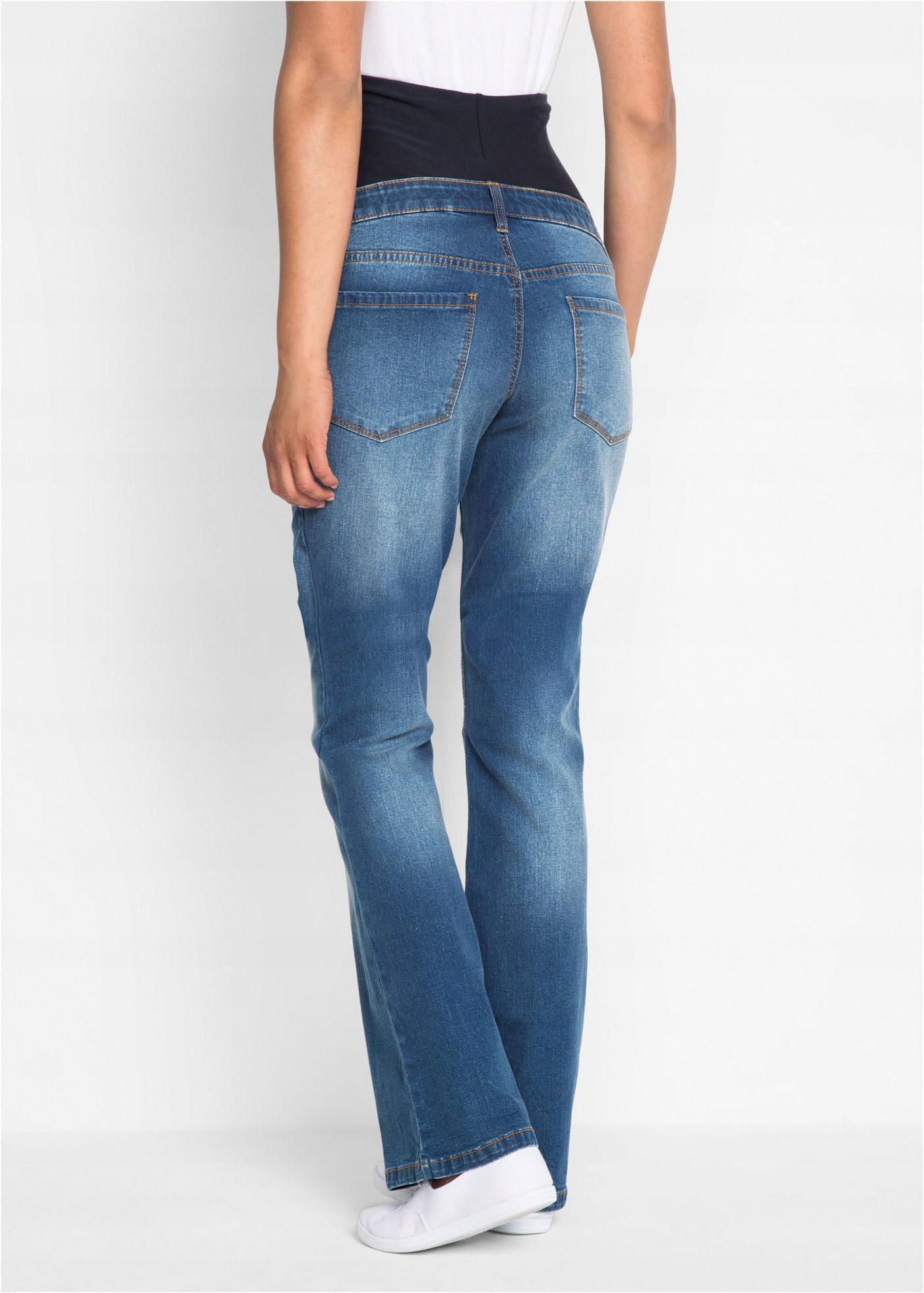 BONPRIX CIĄŻOWE JEANSOWE SPODNIE __52 Fason bootcut