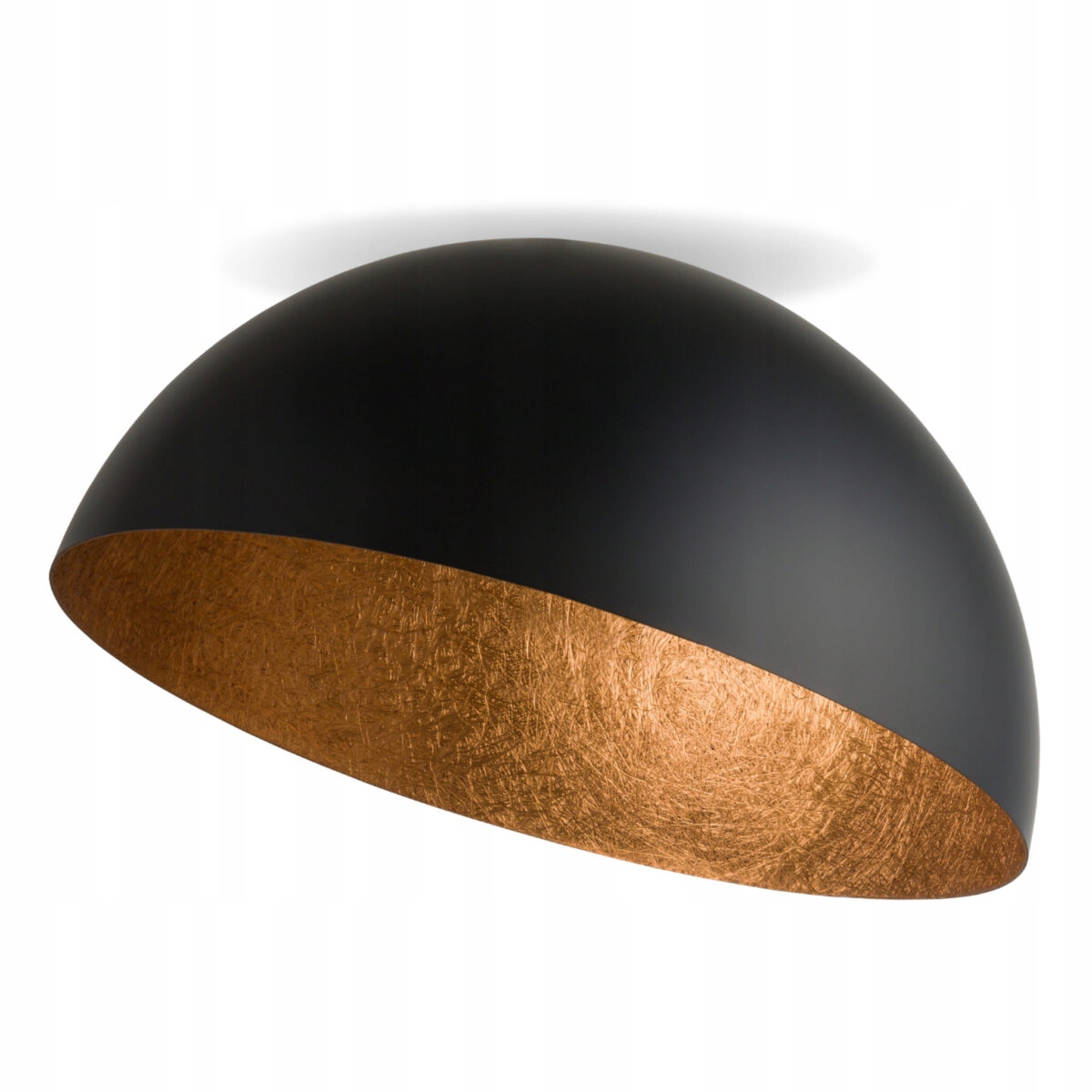 Dekoratívna stropná lampa čierna medená okrúhla 35 cm do obývačky Sigma
