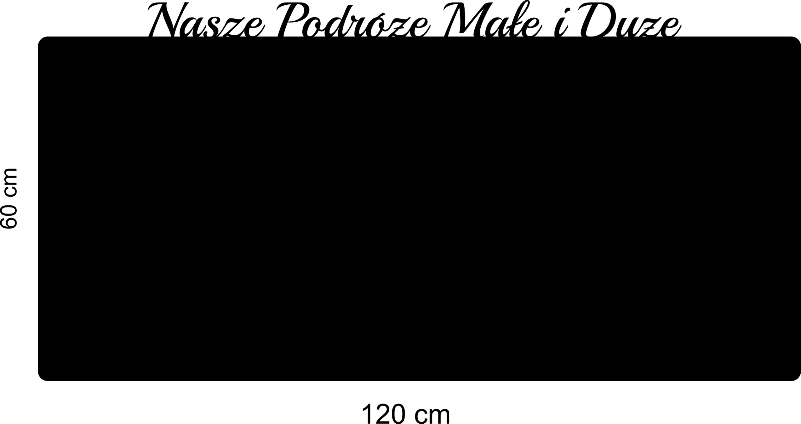 Na Magnety kovová tabuľa Naše Cesty malý a veľký obdĺžnik 120x60