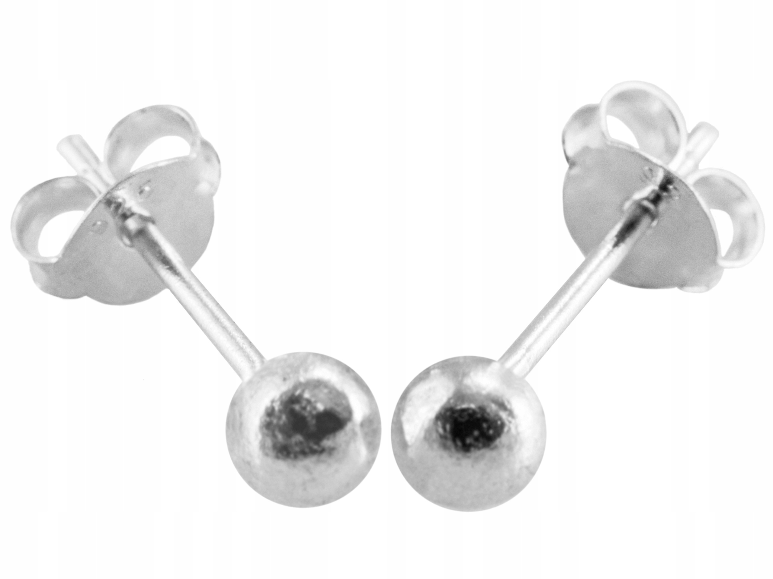 

Versil kolczyki kulki 4,0 mm wkrętki Srebro 925