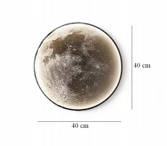 Plafon Lampa Led Księżyc 40 cm - MOON 3D - pilot Materiał dominujący aluminium