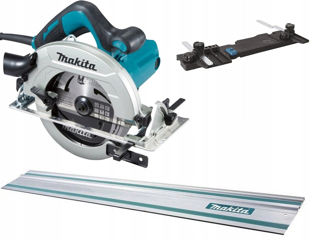 Makita Ręczna pilarka tarczowa 190 mm 1600W szyna 1,5 m adapter HS7611