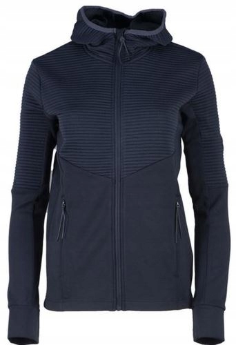 GTS407042L Dámská mikina s kapucí Rib Hoodie modrá velikost M