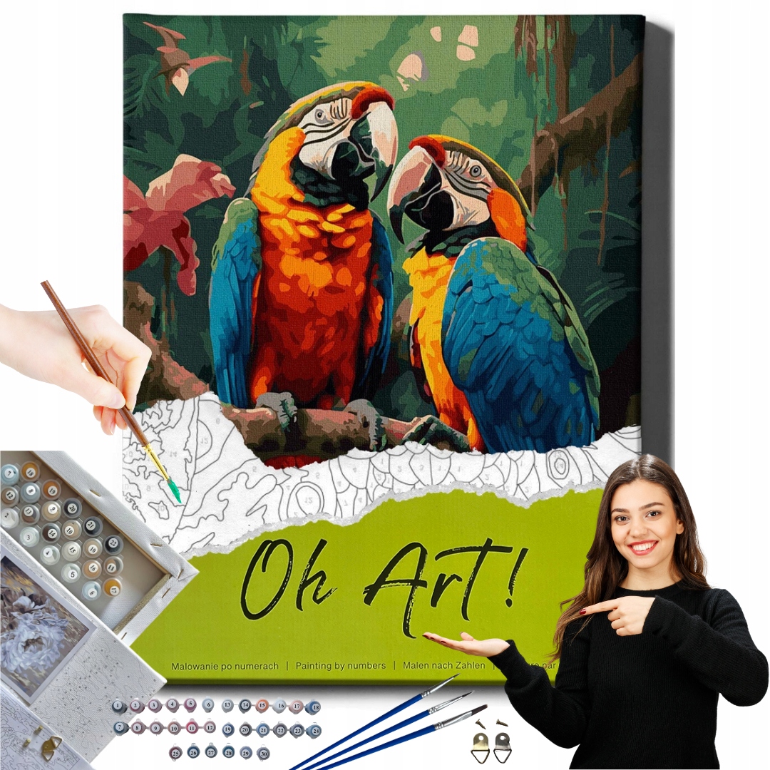 Malování podle čísel obraz na plátně Pták 40x50 kreativní sada Oh Art!