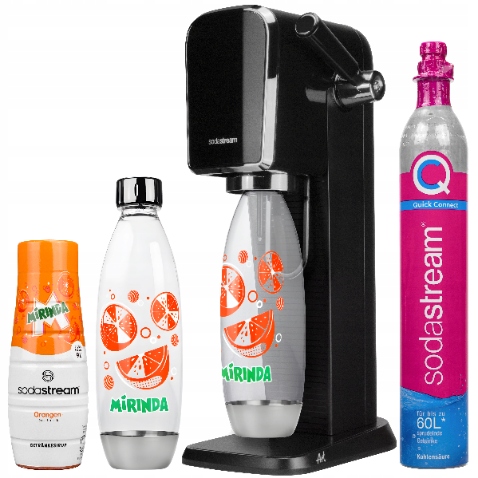 Saturator Do Wody Sodastream Art Czarny Mirinda Edition 1 Butelka Syrop
