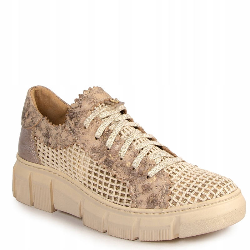 Maciejka 05850-25/00-1 Tenisky Kůže Béžová Zlatá 41