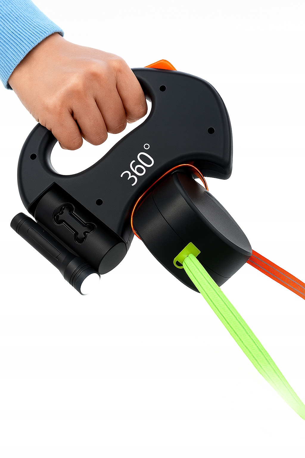 Levně Multifunkční automatické vodítko pro dva psy, kočky s baterkou Dárek