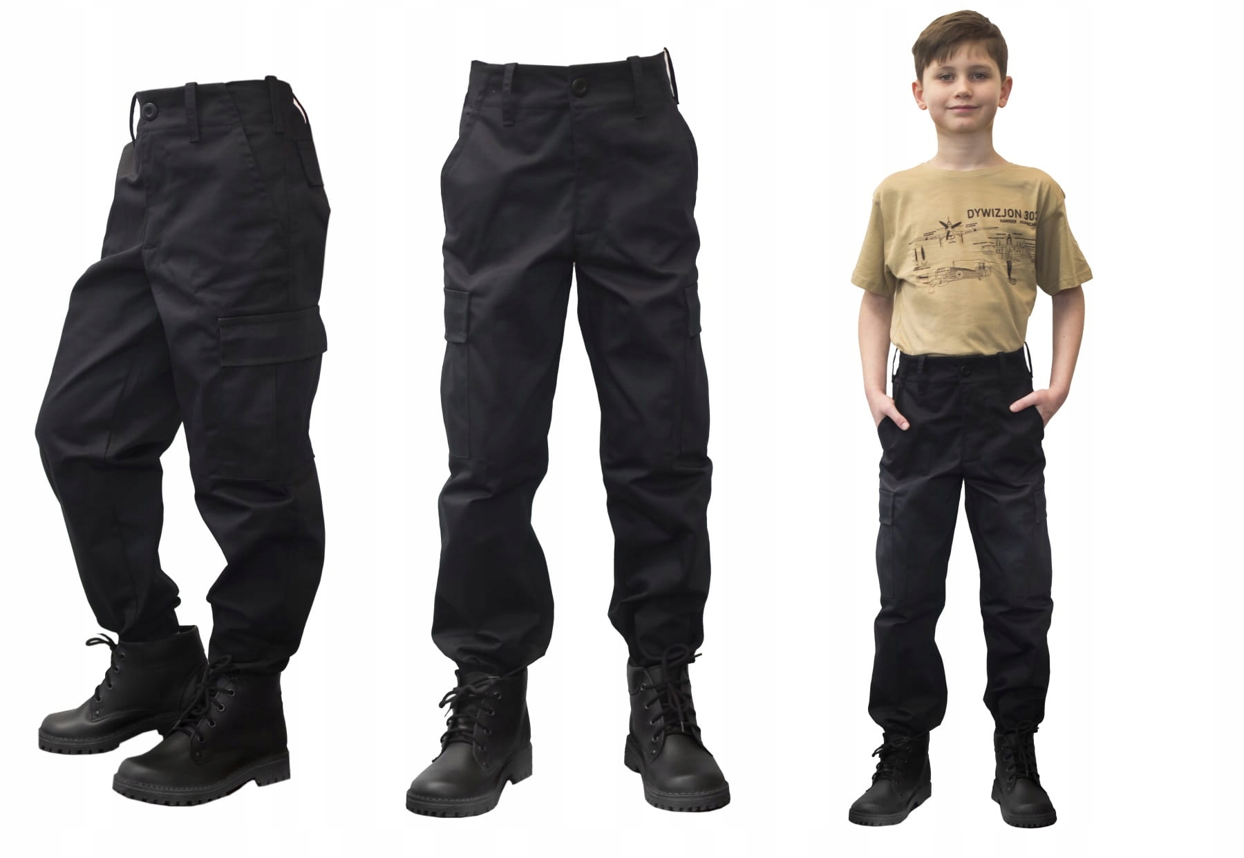 SPODNIE BOJÓWKI DZIECIĘCE BDU MOROWO WYTRZYMAŁE CIEPŁE WOJSKOWE 140 Stan opakowania oryginalne