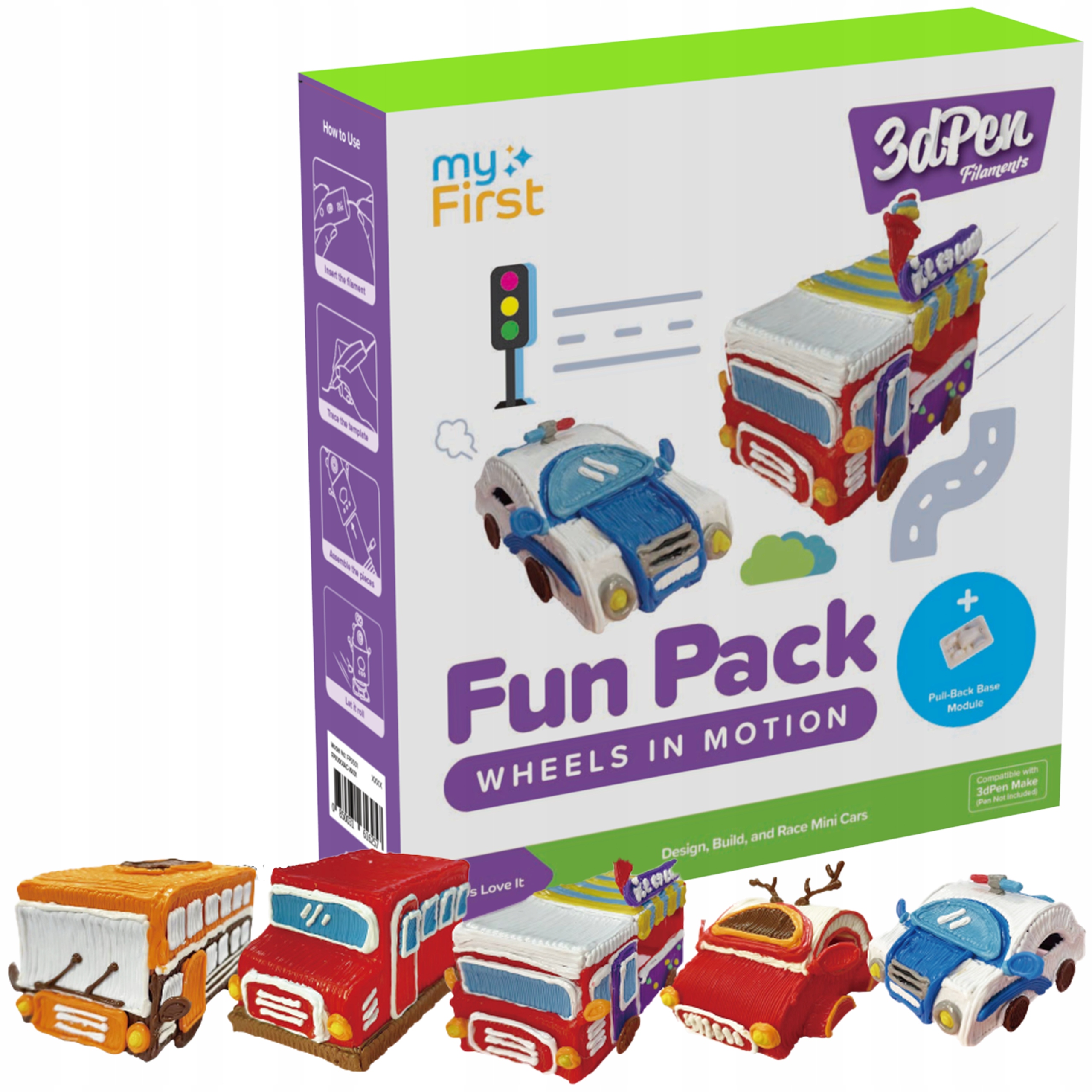 Myfirst 3dPen Make Wheels in Motion Zestaw Kreatywny do Długopisu 3dPen