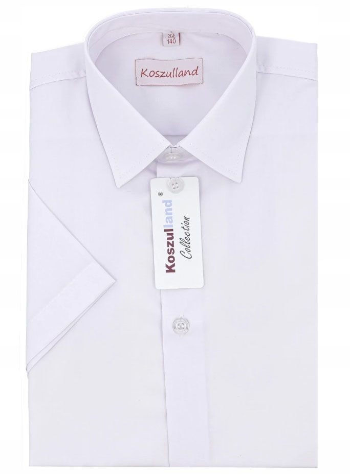 Chłopięca koszula na komunie elegancka krótki rękaw biała Koszulland 164 Marka Inna marka