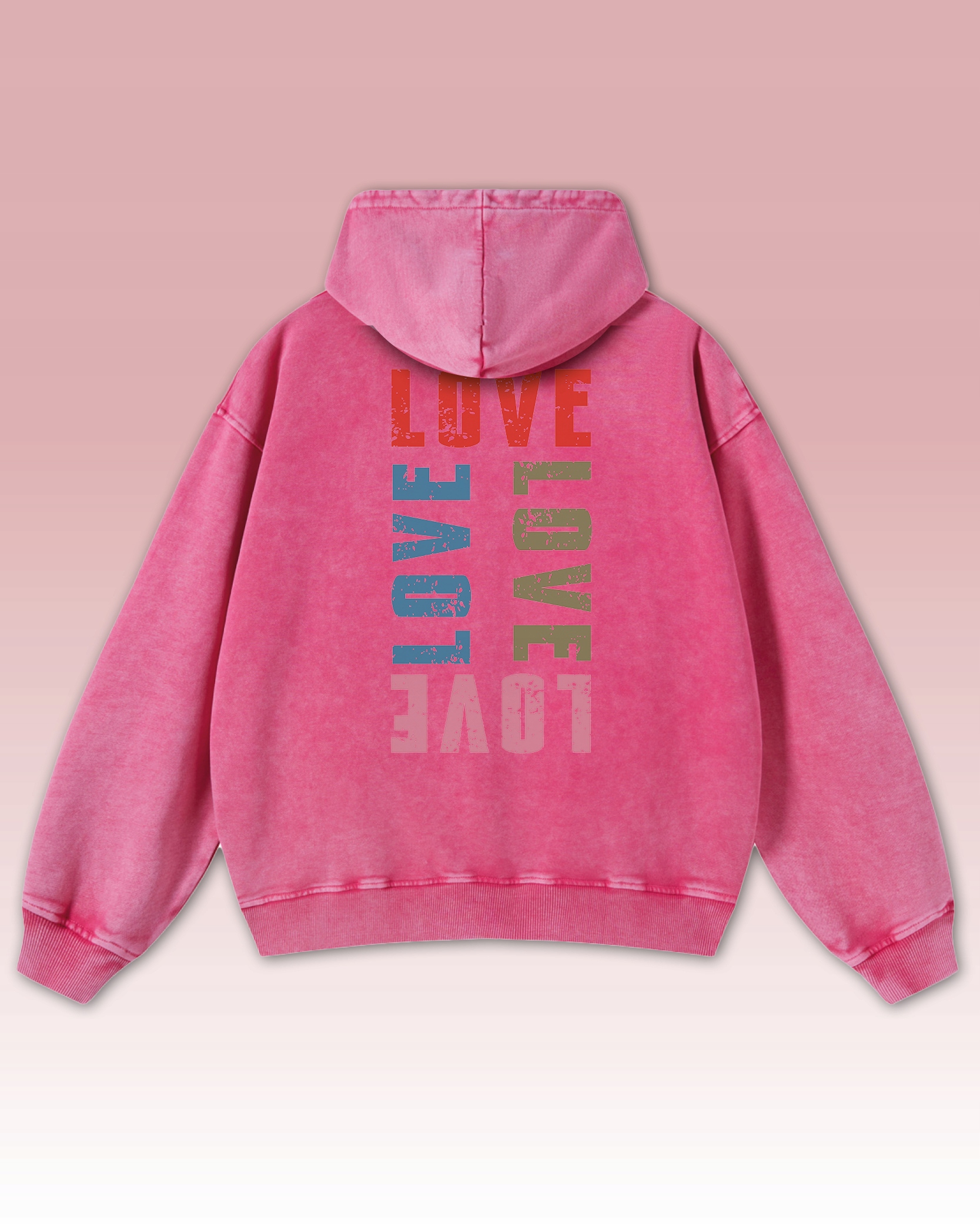 Mikina Colors of Love Barvy lásky Minimalismus Symbol Růžová L