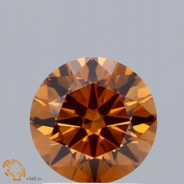 Diament laboratoryjny kolorowy 1.01ct ROUND Fancy Orange VS2 (IGI)