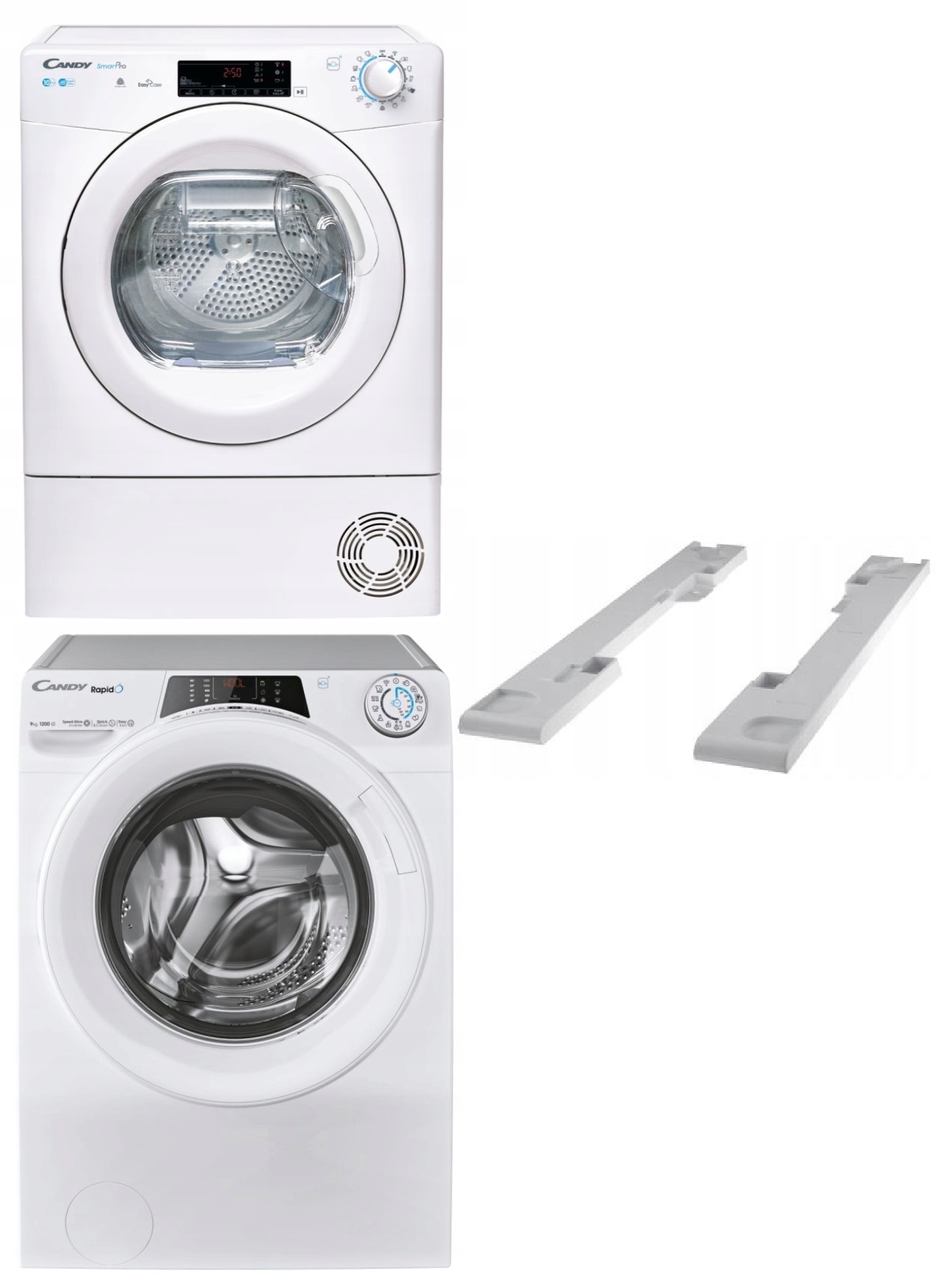 Zestaw Agd Candy Suszarka 10kg Pralka 9kg Łącznik