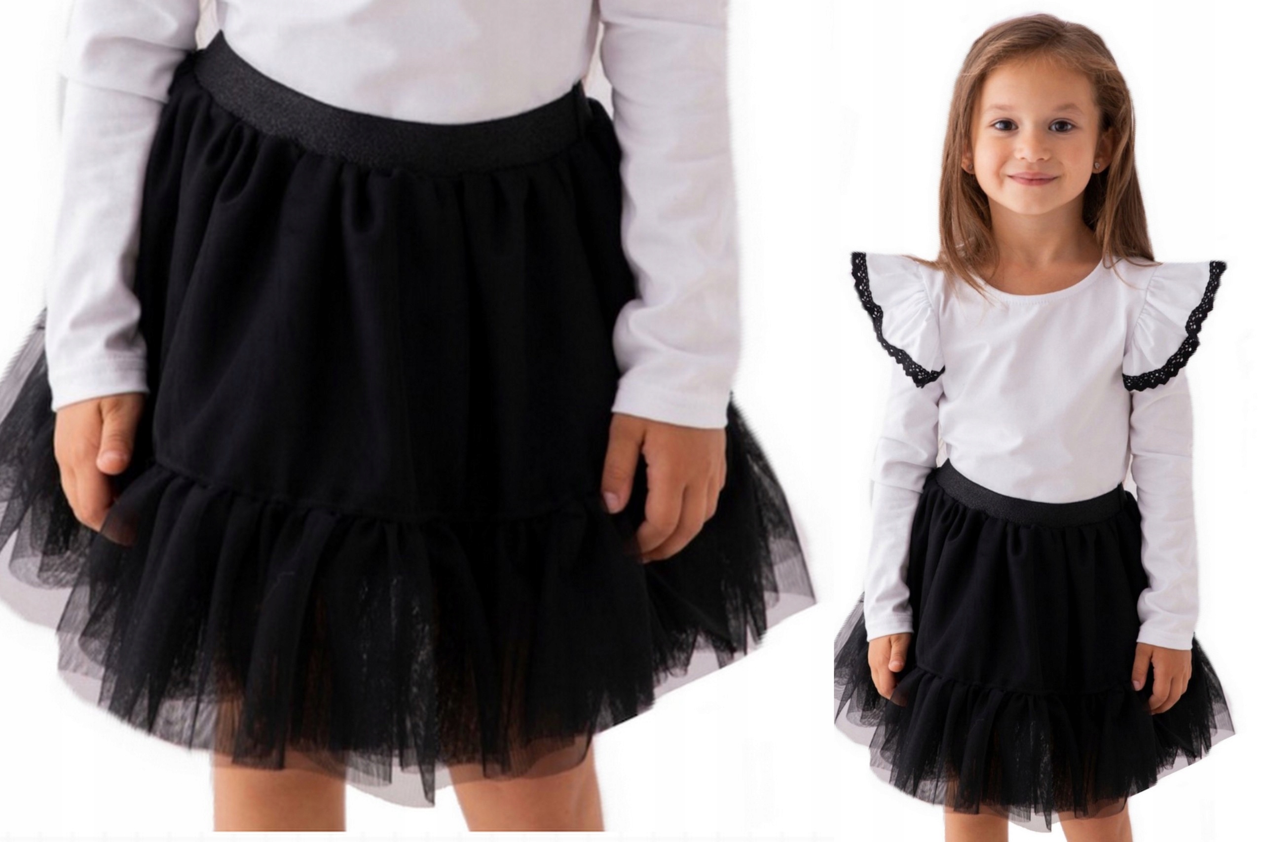 

Spódniczka tiulowa czarna falbanka Lily Grey 134