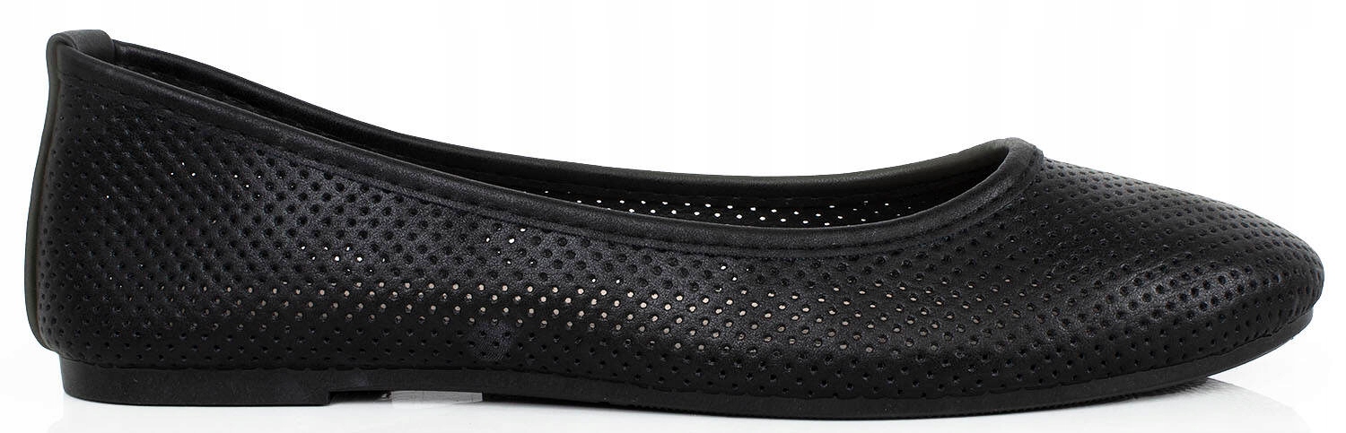 Baleríny Černé Baletky vel. 41 Zasouvací Ploché Ažurové Dárek
