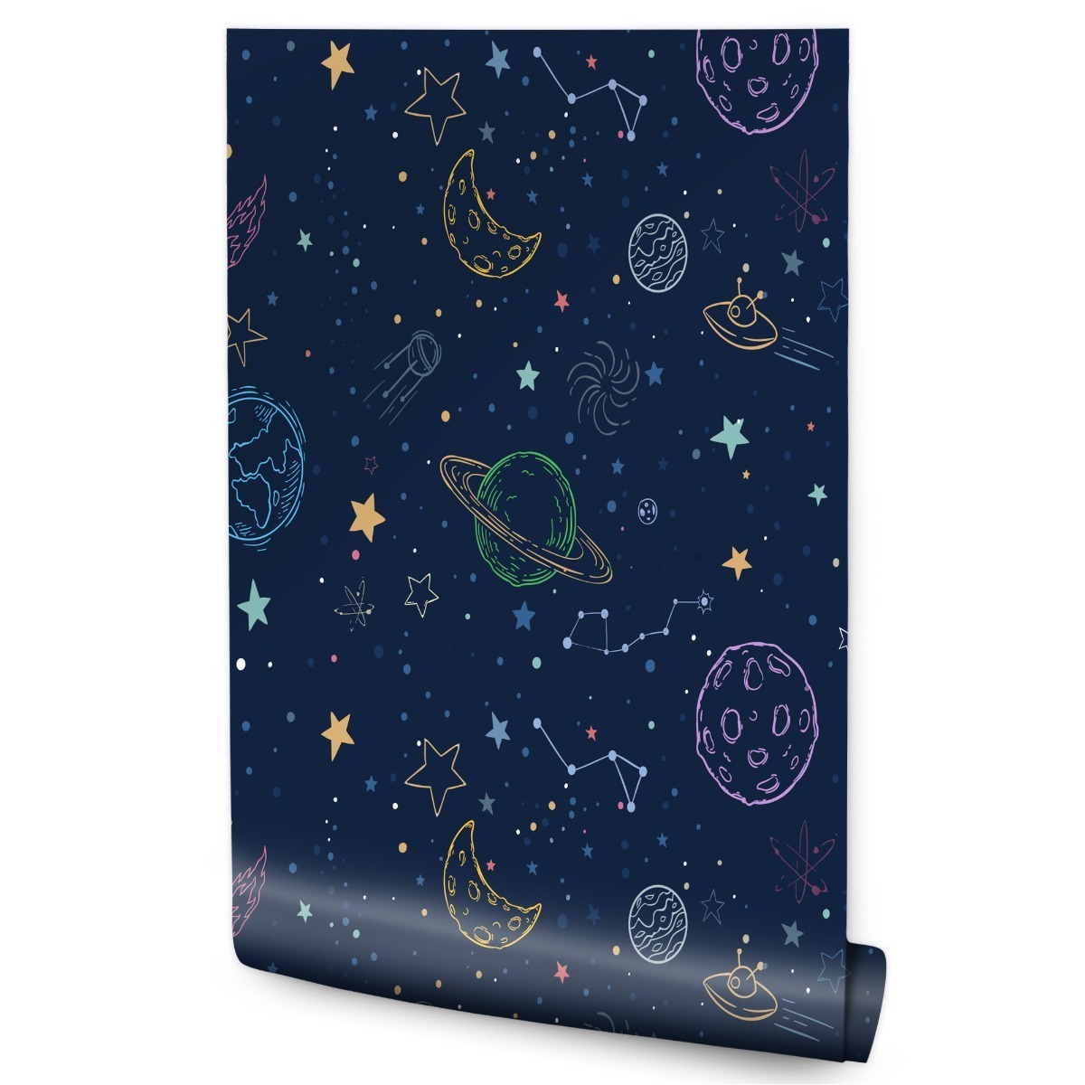 

Tapeta Do Pokoju Dzieci Kosmos Gwiazdy Planety