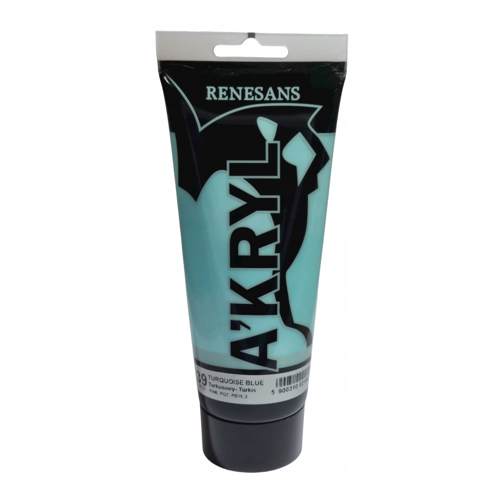 Farba akrylowa 200ml, turkusowy, Renesans, NR 39 Stan opakowania oryginalne