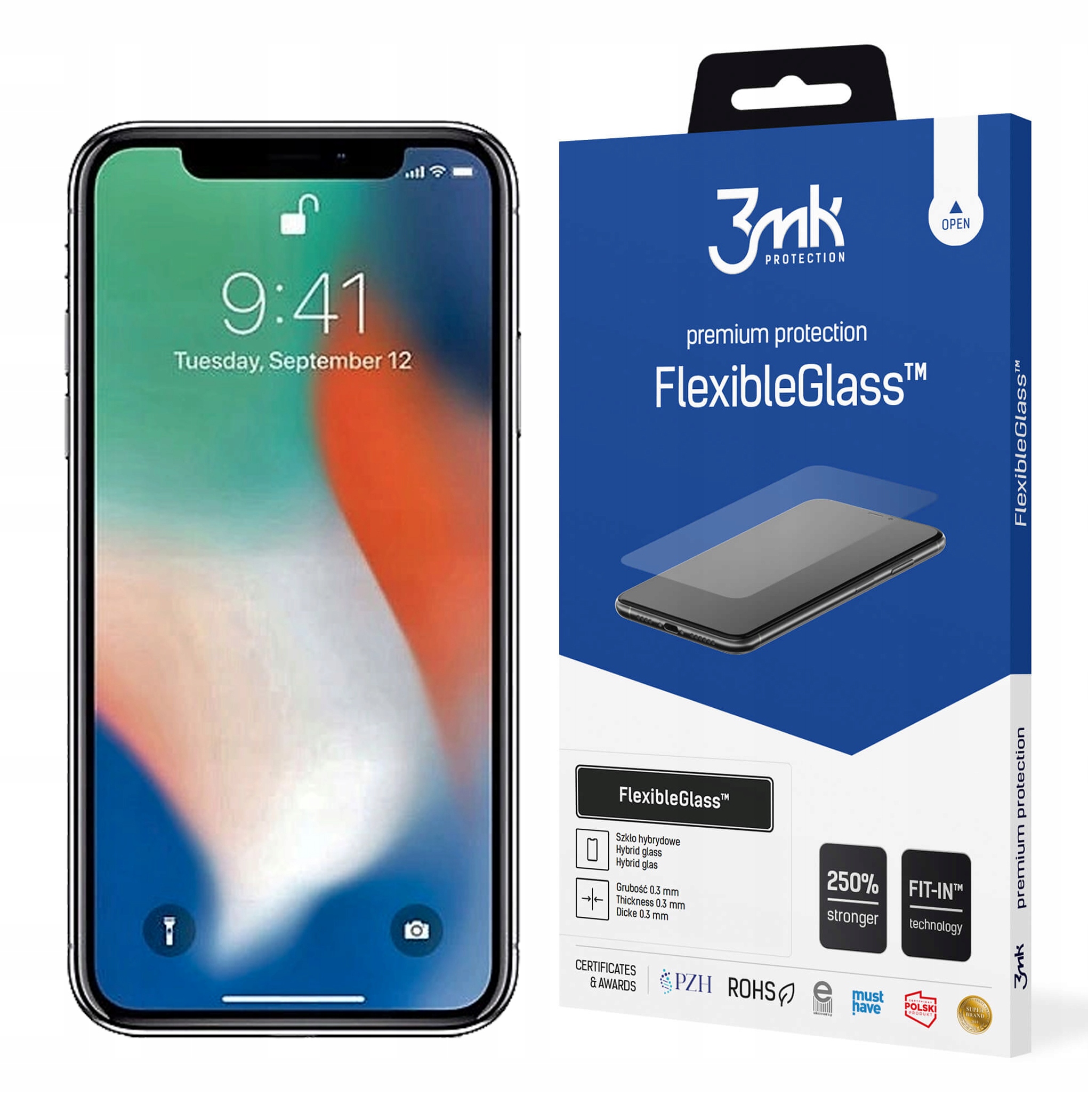 

3MK Szkło FlexibleGlass do iPhone X