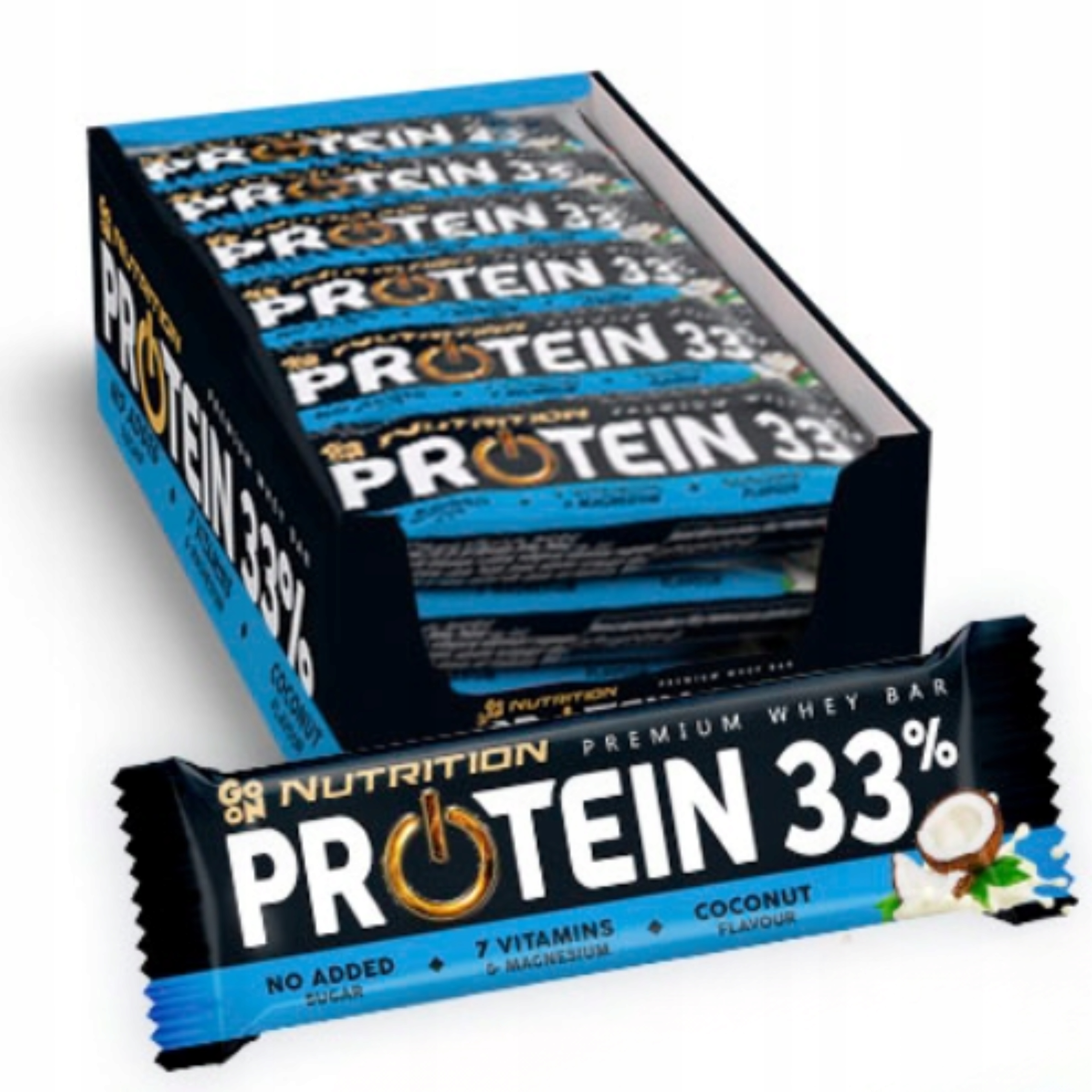 Baton Białkowy Go On Protein 33% 25x50g 7 Witamin Magnez Błonnik Go On
