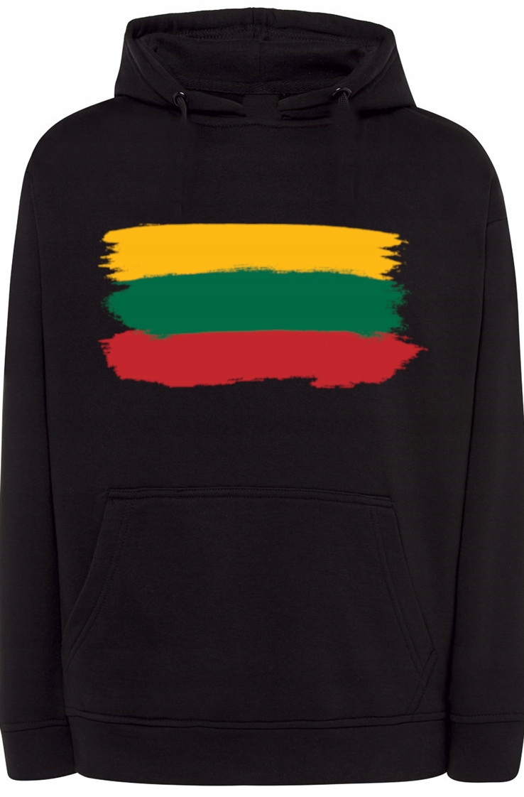 Litva Vlajka Pánská Mikina S Kapucí A Potiskem r.XL