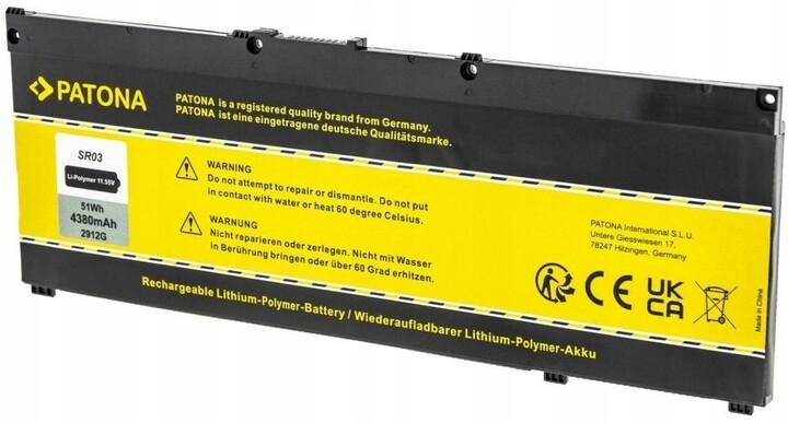 Patona baterie pro ntb Hp Pavilion Gaming 15/17 4380mAh Li-Pol 11,55V SR03X