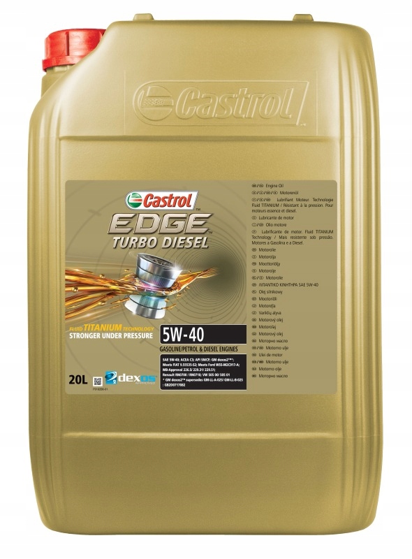 20L OLEJ CASTROL EDGE 5w40 Turbo Diesel 502.00 505