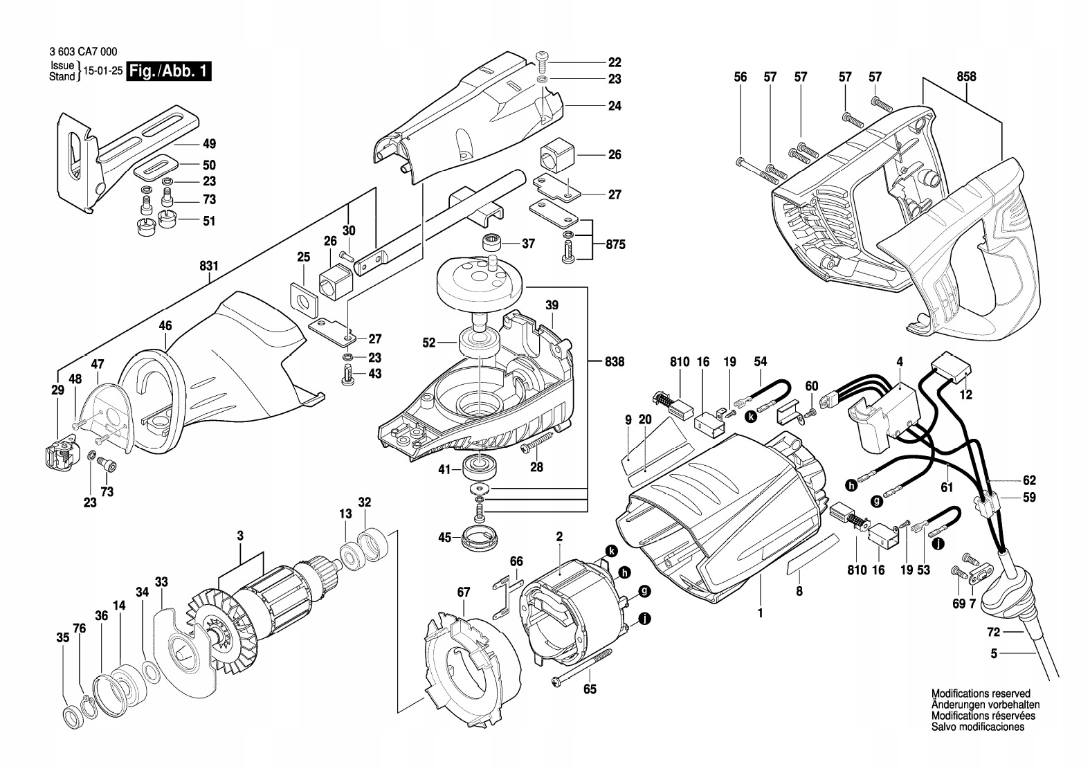 Bosch stopa zderzak do piły PSA 700 E, GSA 1100 E Marka Bosch