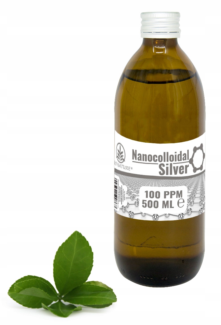 Nano Srebro Koloidalne Plazmowane 100ppm 500ml Niejonowe