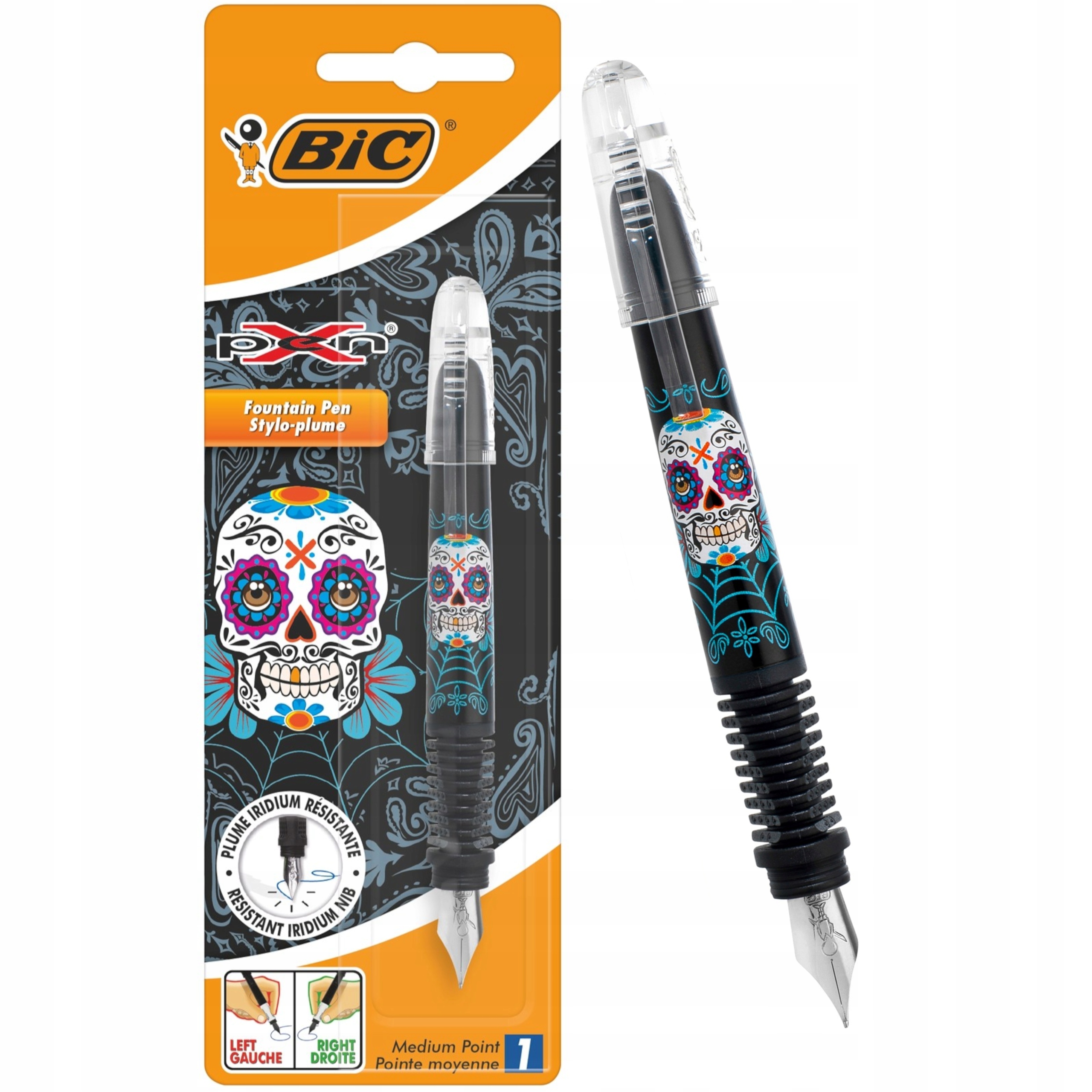 

Pióro wieczne dla dzieci Pixel Skull niebieskie