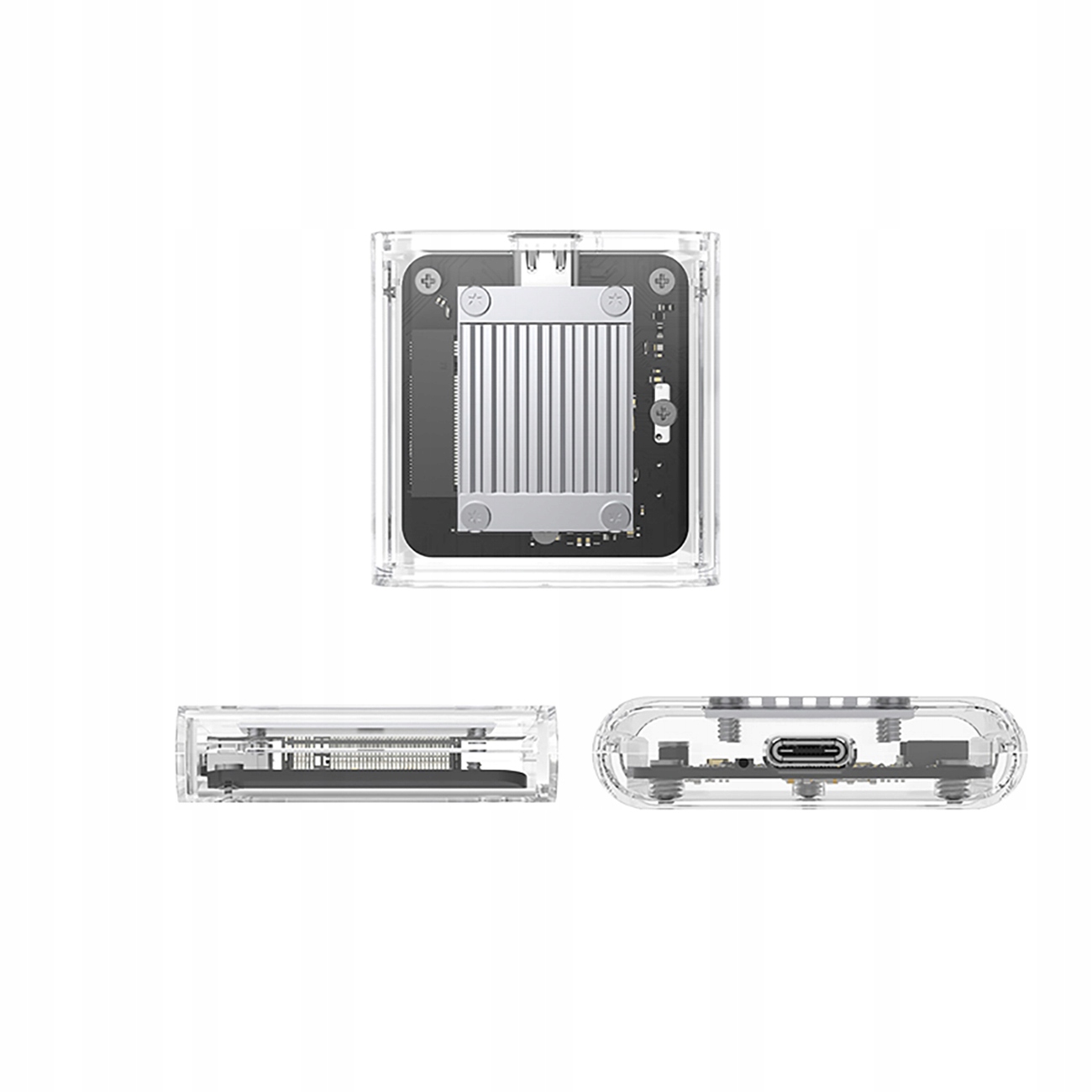 Kapsa Pouzdro Na Disk TC20-M2-10G M.2 Nvme Usb-c Průhledná 10GBPS