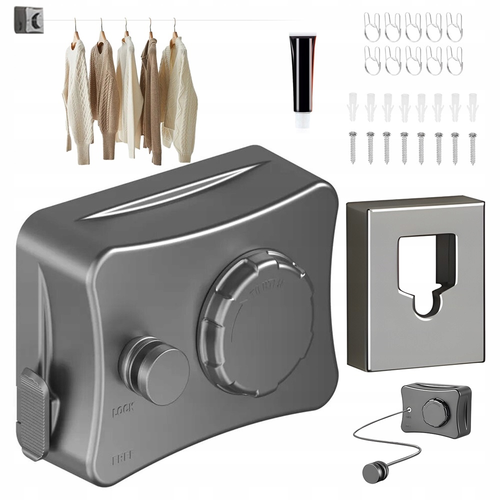 Levně Sušák na prádlo, nástěnné lankové oblečení Roztahovatelný 5.1 m