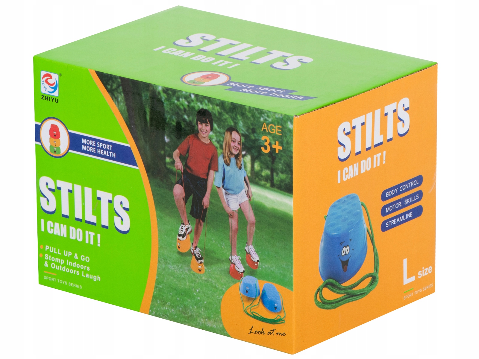 Szczudła dla dzieci do skakania kubełkowe chodaczki w pudełku 2 pary Szerokość produktu 16 cm