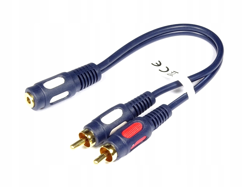 

Gniazdo mały Jack 3,5mm na dwa wtyki Rca Chinch