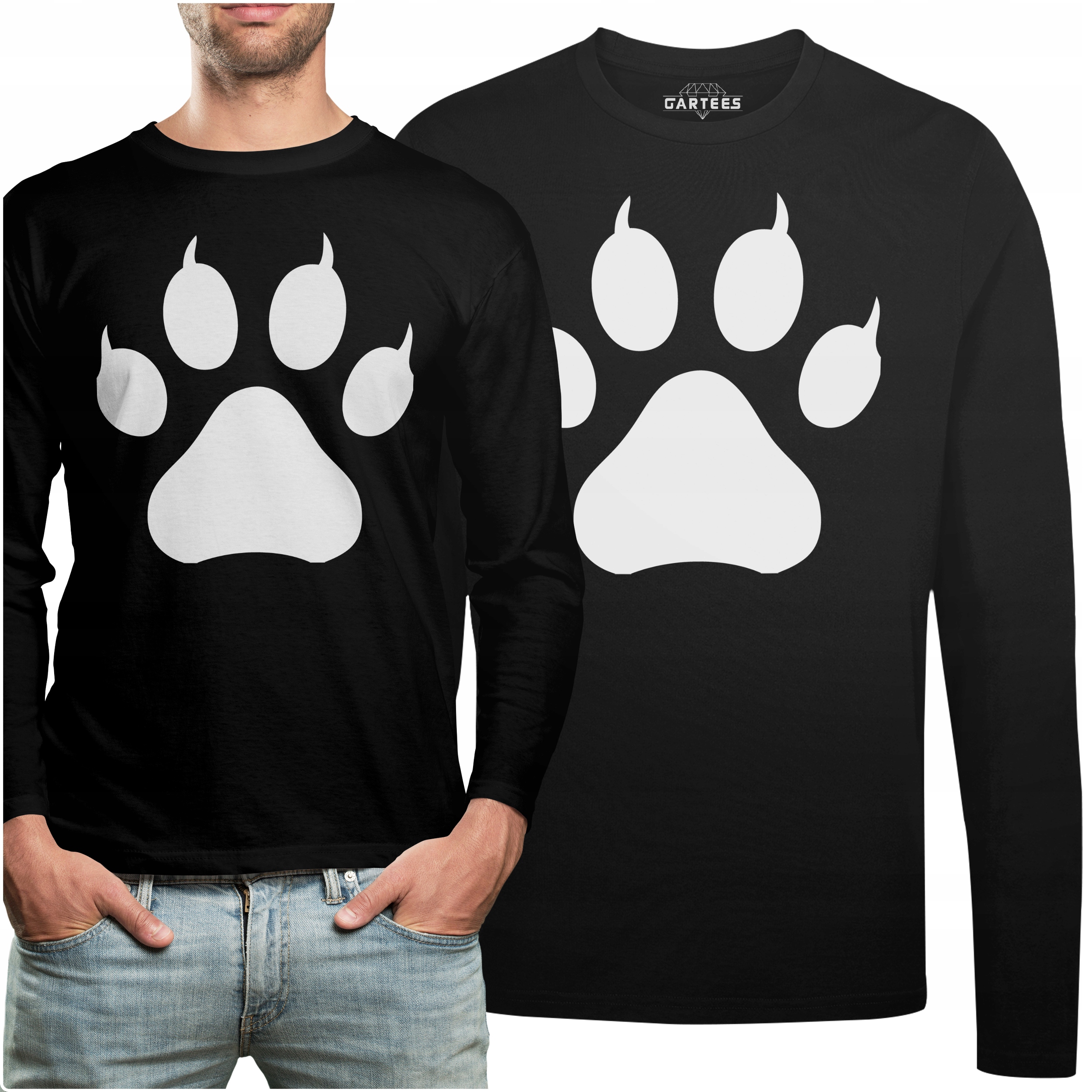 

Koszulka Long Na Prezent Grafika Łapka Psa