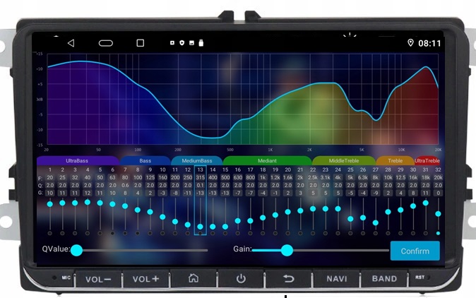 NAWIGACJA 2DIN RADIO 9" DO VW CADDY 2004 - 2020 Radio informacja RDS pasmo AM pasmo FM radio cyfrowe DAB+