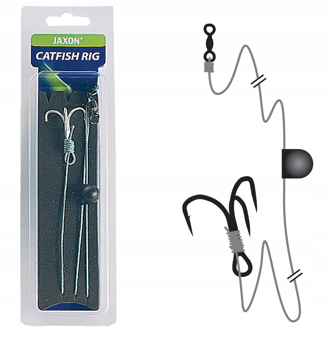 GOTOWY ZESTAW NA SUMA Z KOTWICĄ I GRZECHOTKĄ 3/0