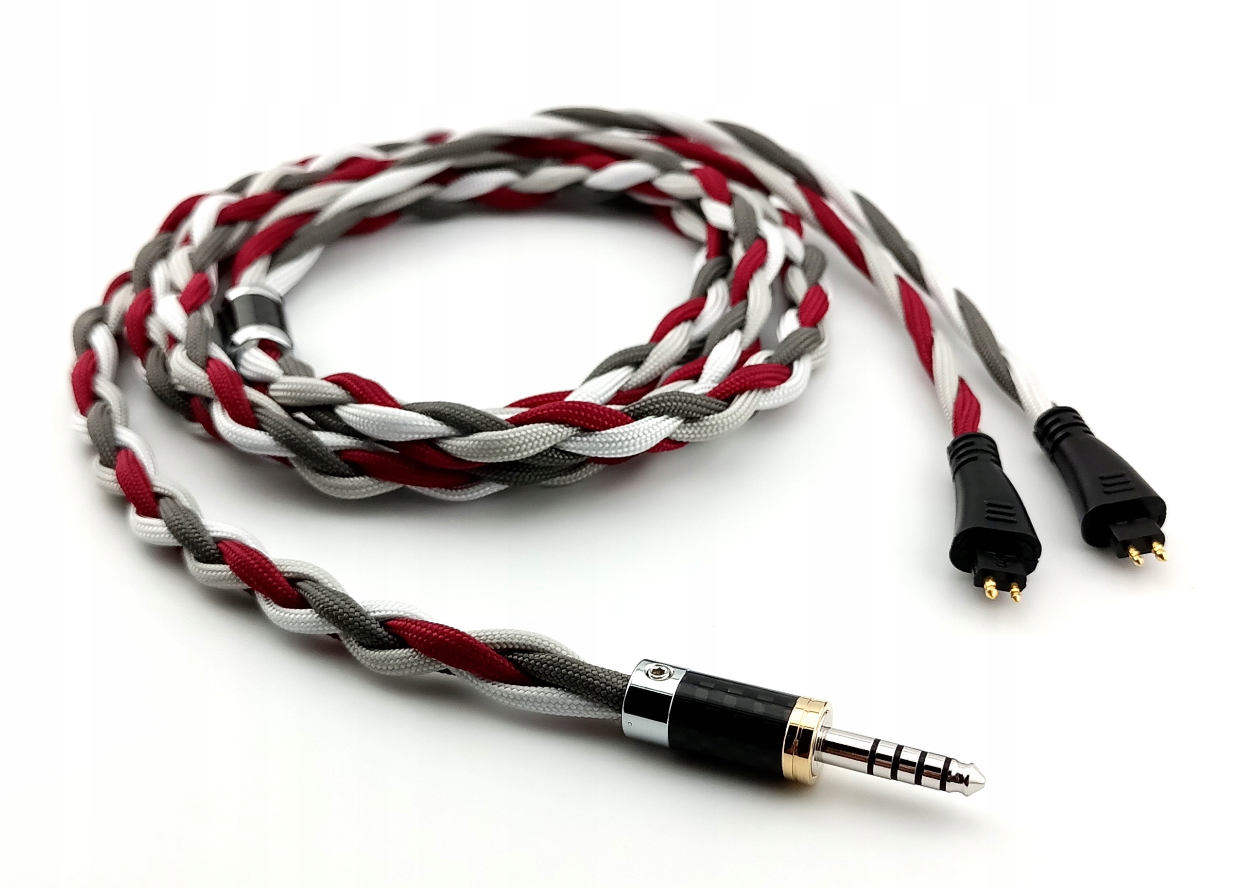 Ručne vyrobený vyvážený kábel pre slúchadlá Fostex, zástrčka 4,4 mm, farby