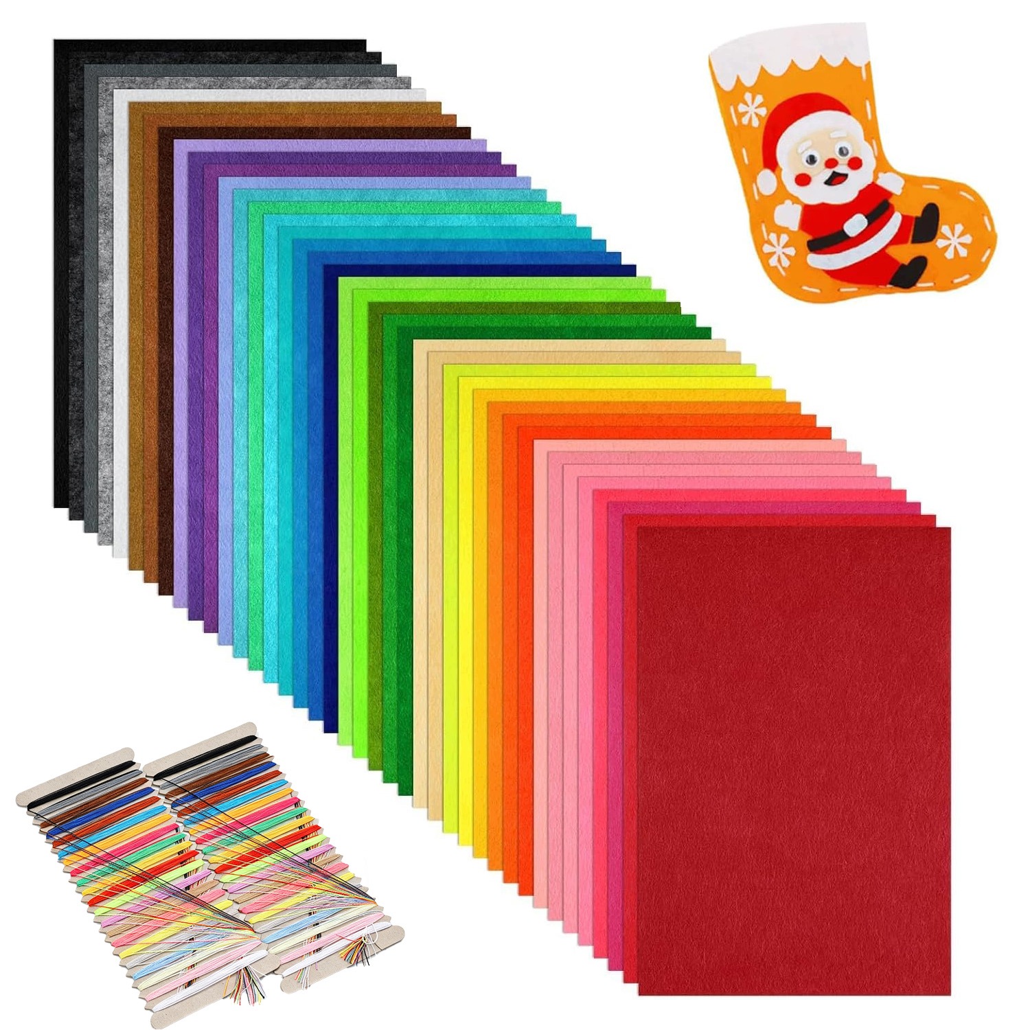 Dekorativní Plst List V Barvách – Měkký Pro Diy Pro Dítě, 20 X 30 CM, 80 Ks