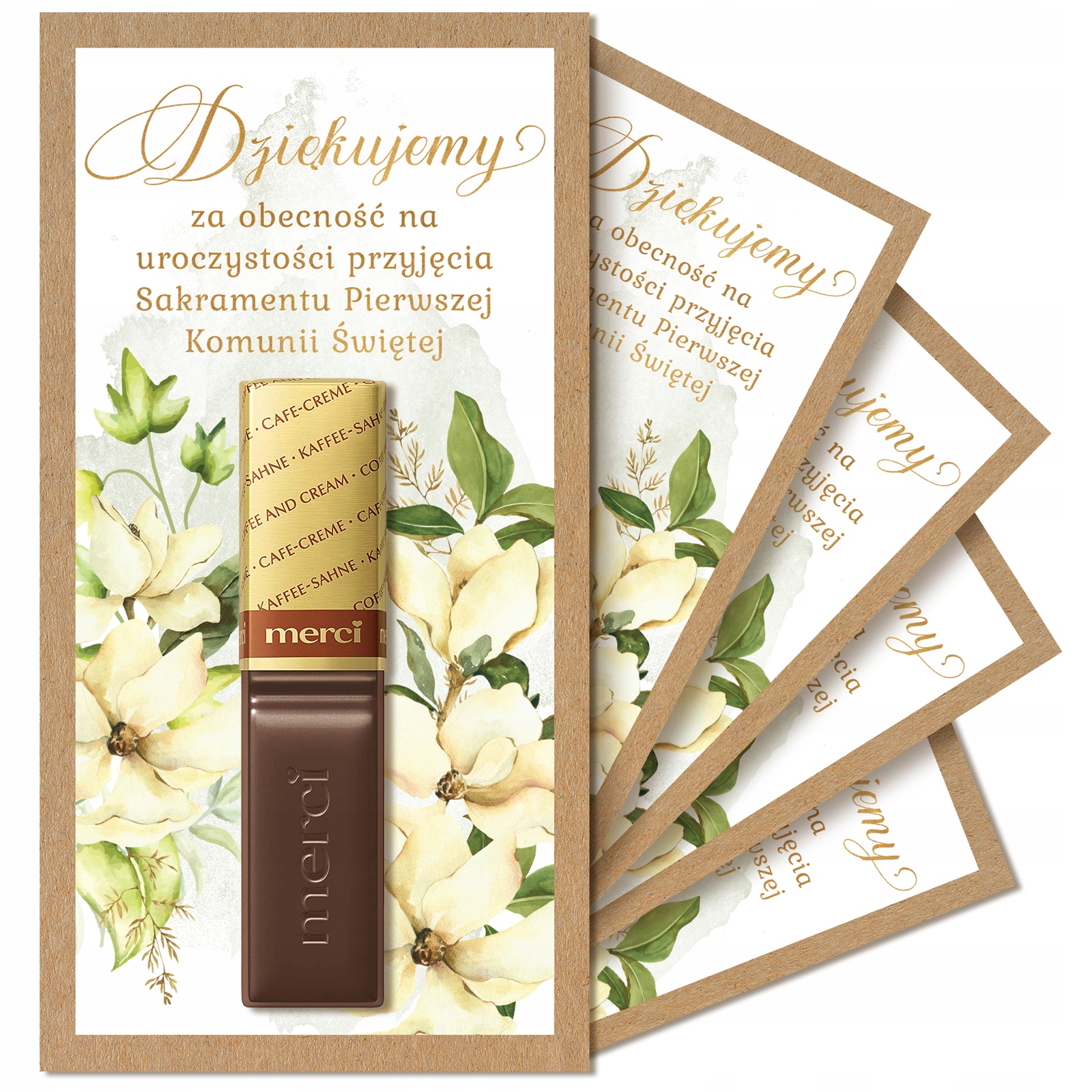 

Podziękowanie I Komunia Święta Boho Magnolia 5 szt