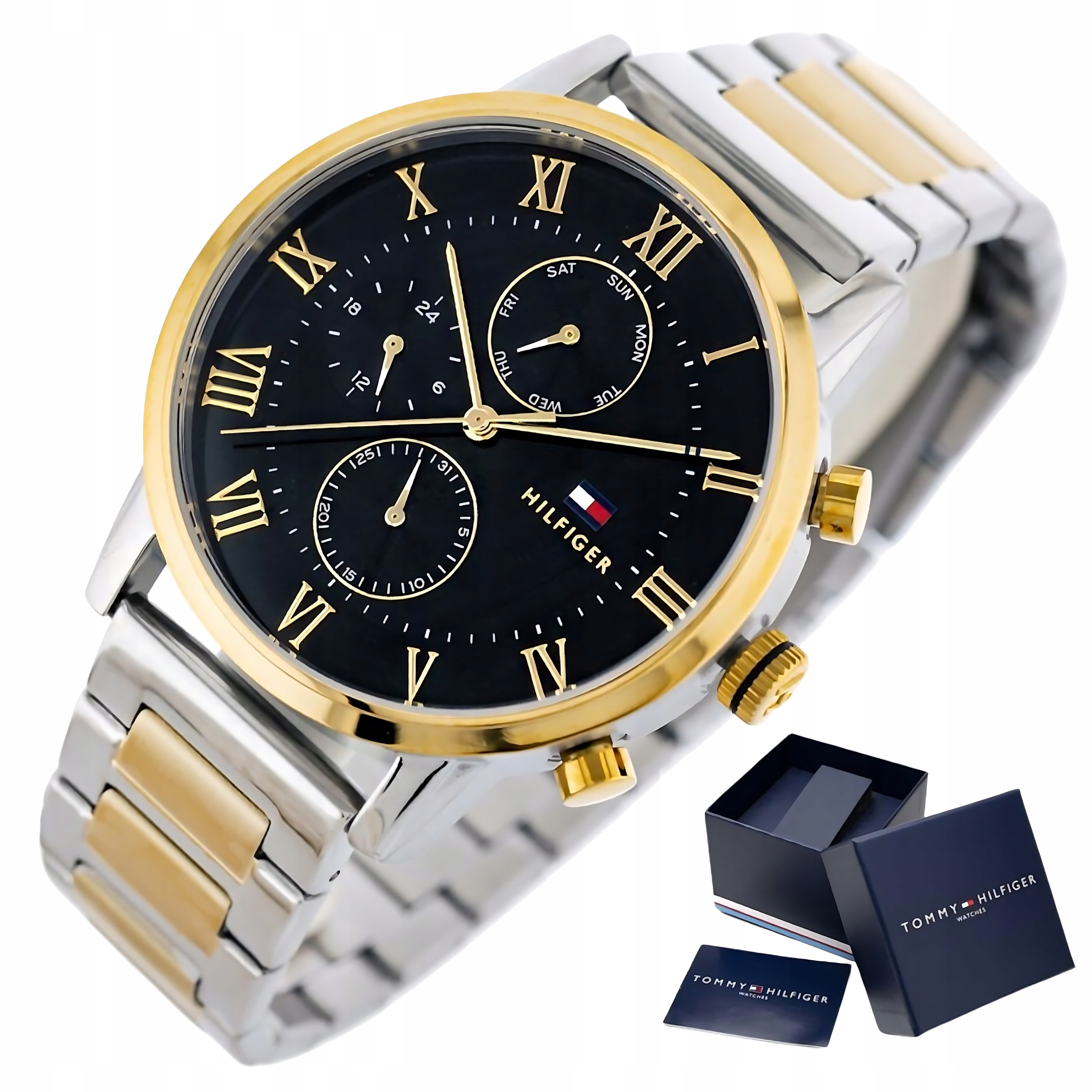 Pánské Hodinky Tommy Hilfiger 1791539 Kane Bicolor Vodotěsný box WR30