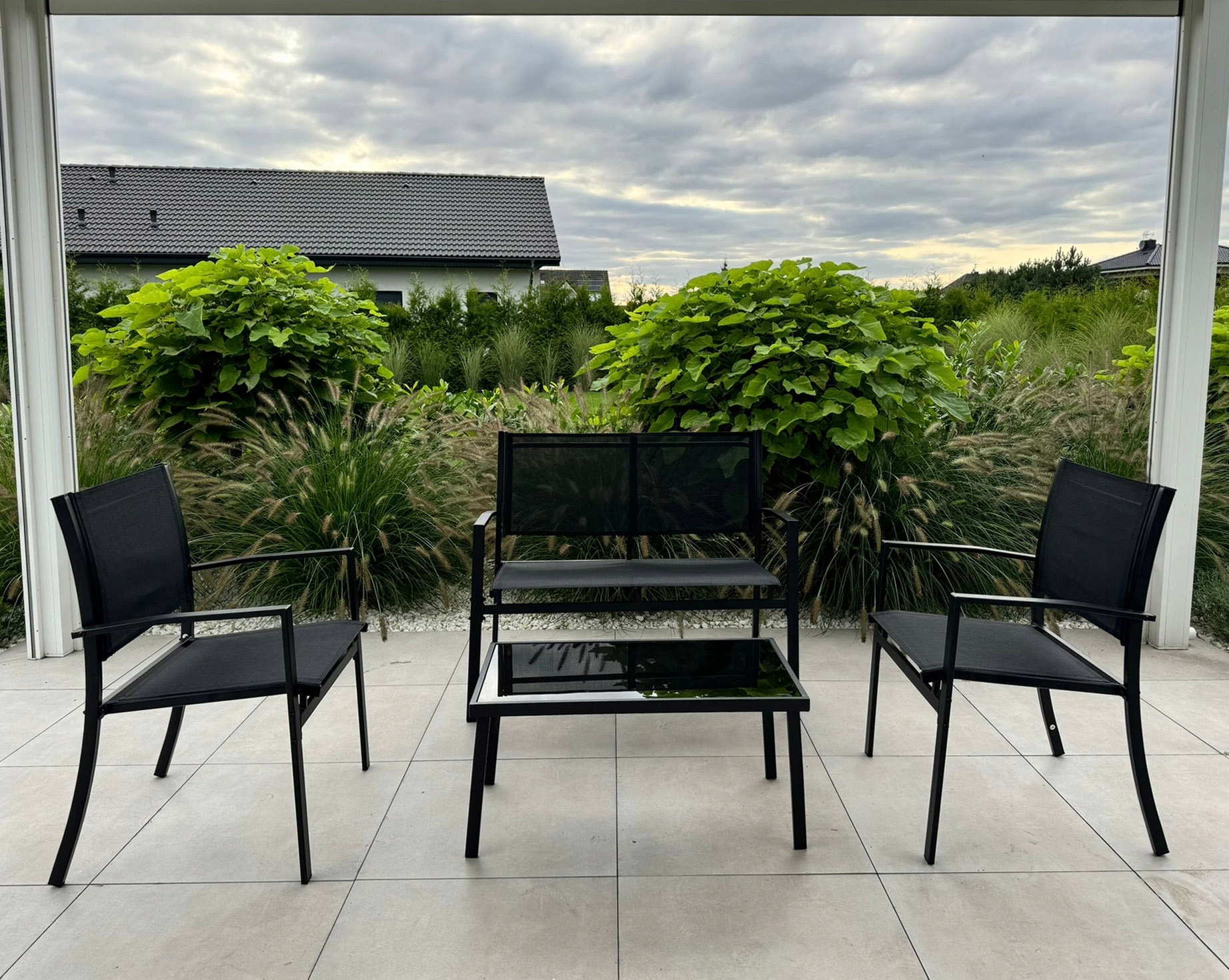 ZESTAW MEBLI OGRODOWYCH SOFA FOTELE STOLIK MEBLE NA OGRÓD TARAS BALKON 4w1 Producent eHokery